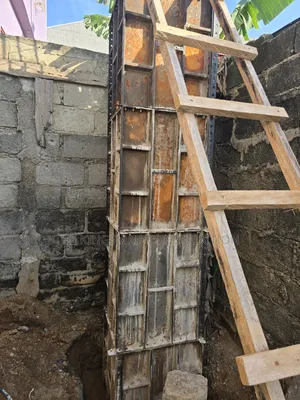 Metal Pillars of Rental Service