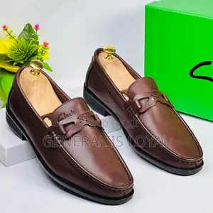 Clarks Men Brown Leather Loafers