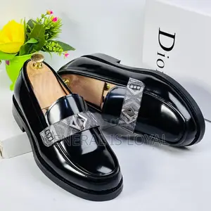 Dior Men's Executive Black Polished Leather Loafers