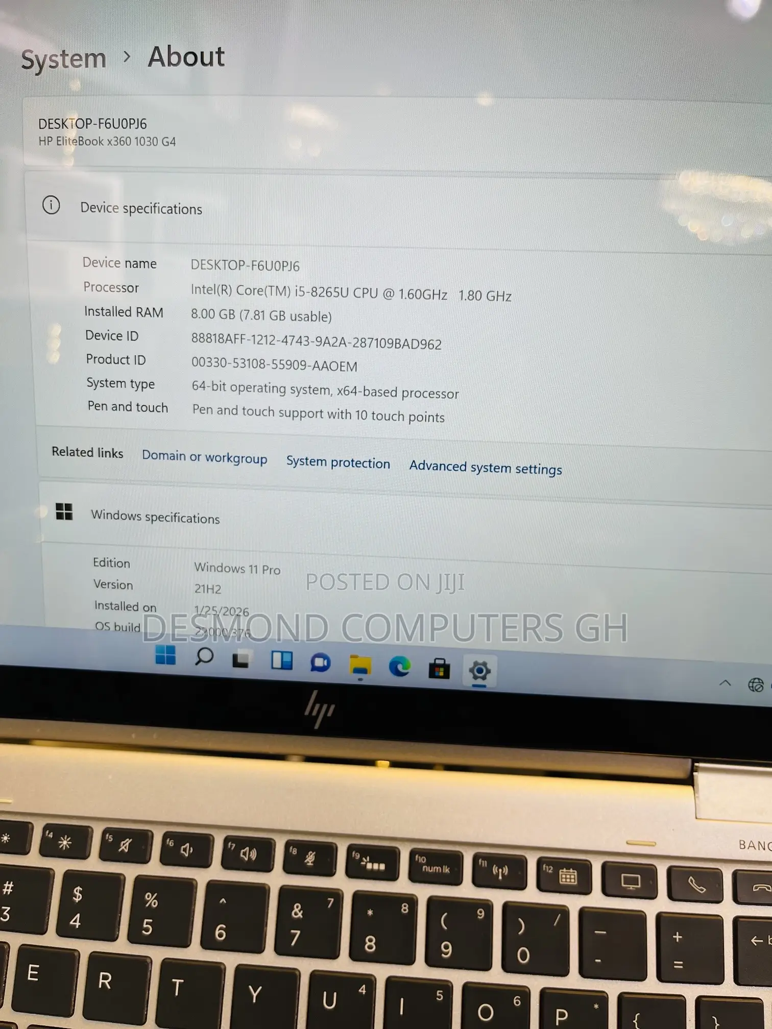 Laptop HP EliteBook x360 1030 G4 8GB Intel Core i5 SSD 256GB