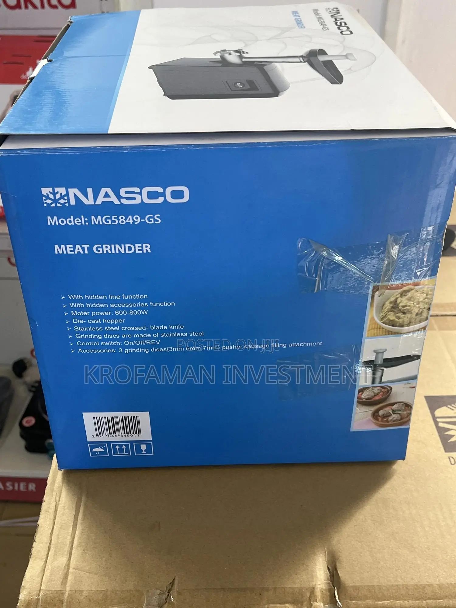 Nasco Meat Grinder Nas-Mg5849-Gs