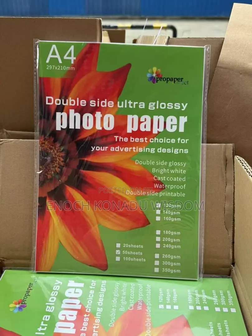 Photopaper and PVC