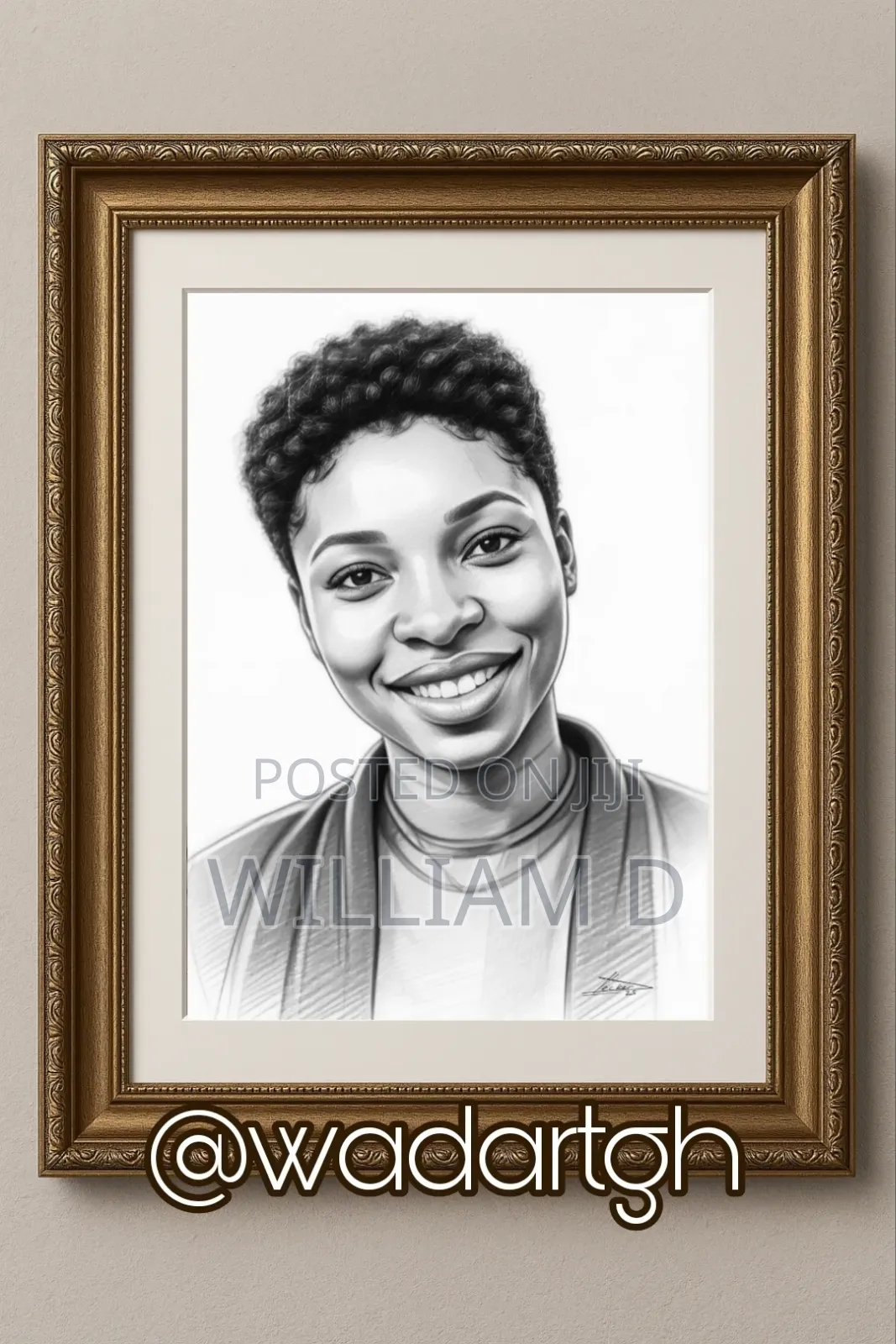 Portrait Pencil and Charcoal Artwork