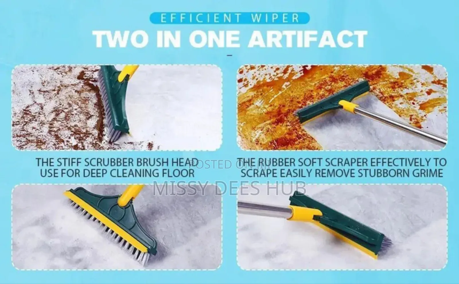 2in1 Hard Bristles Scrubbing Brush