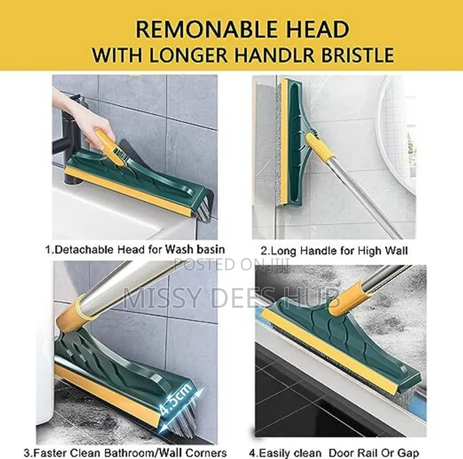 2in1 Hard Bristles Scrubbing Brush