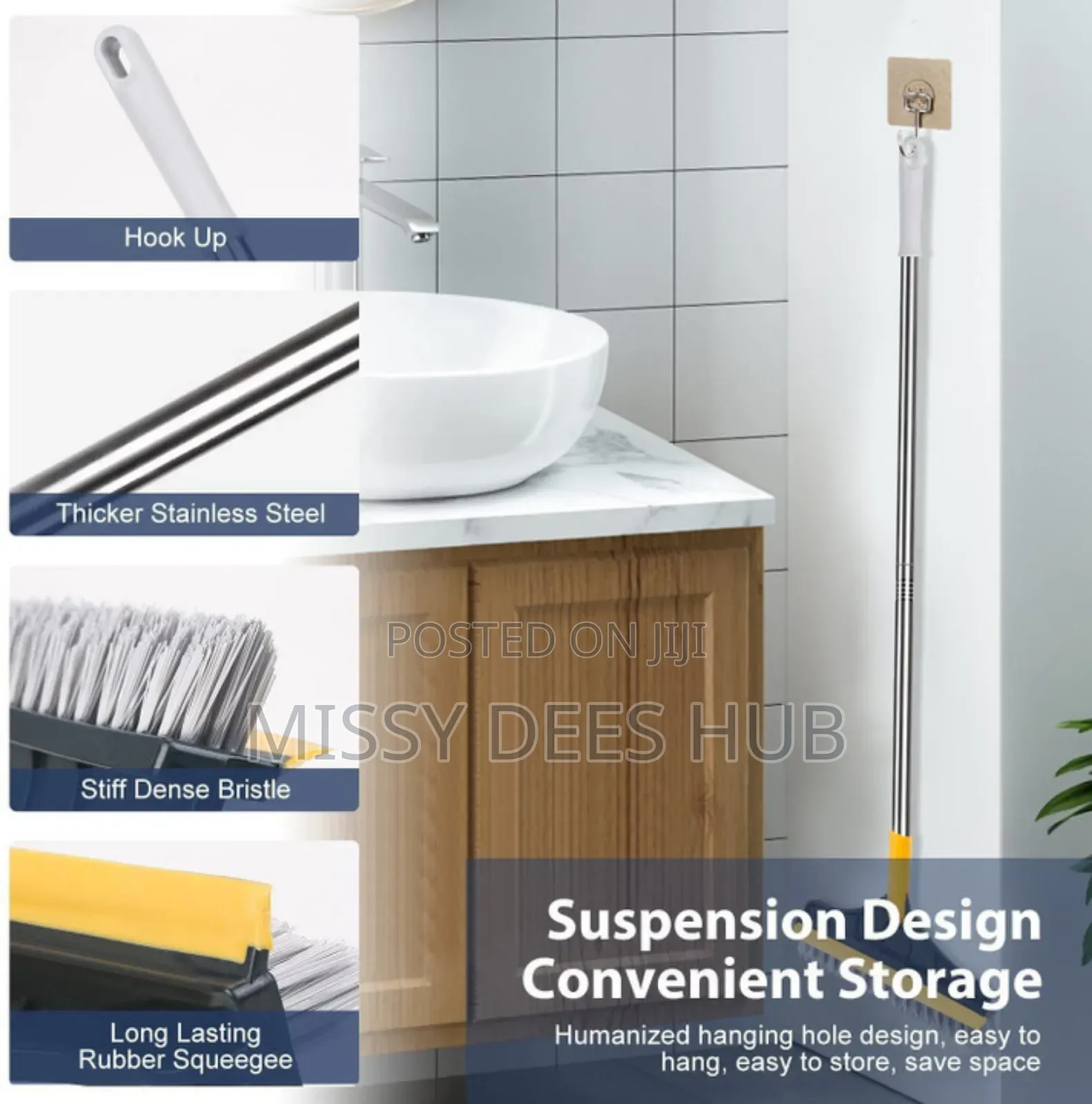 2in1 Hard Bristles Scrubbing Brush