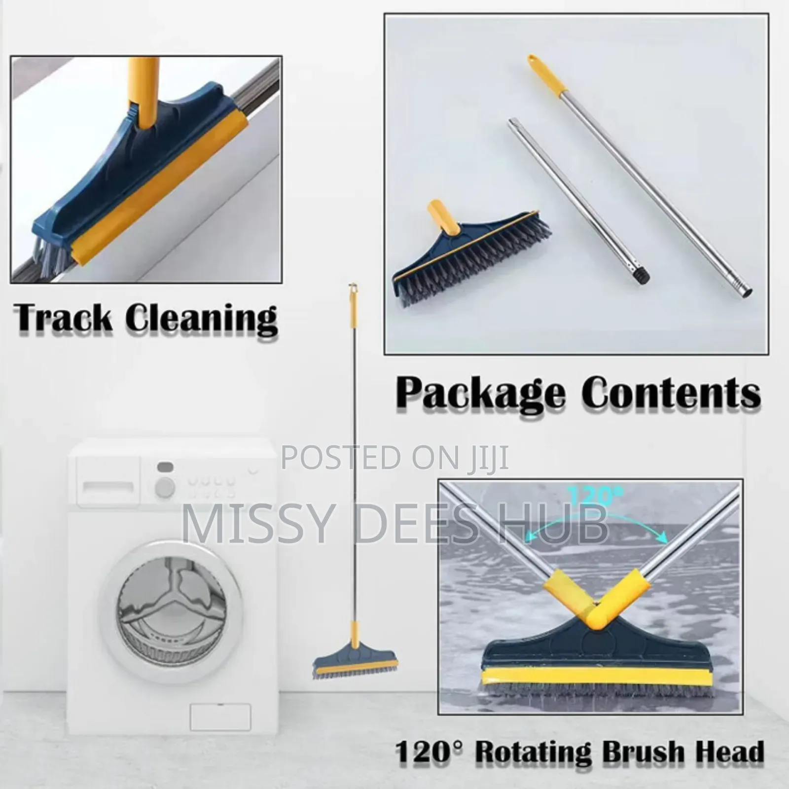 2in1 Hard Bristles Scrubbing Brush