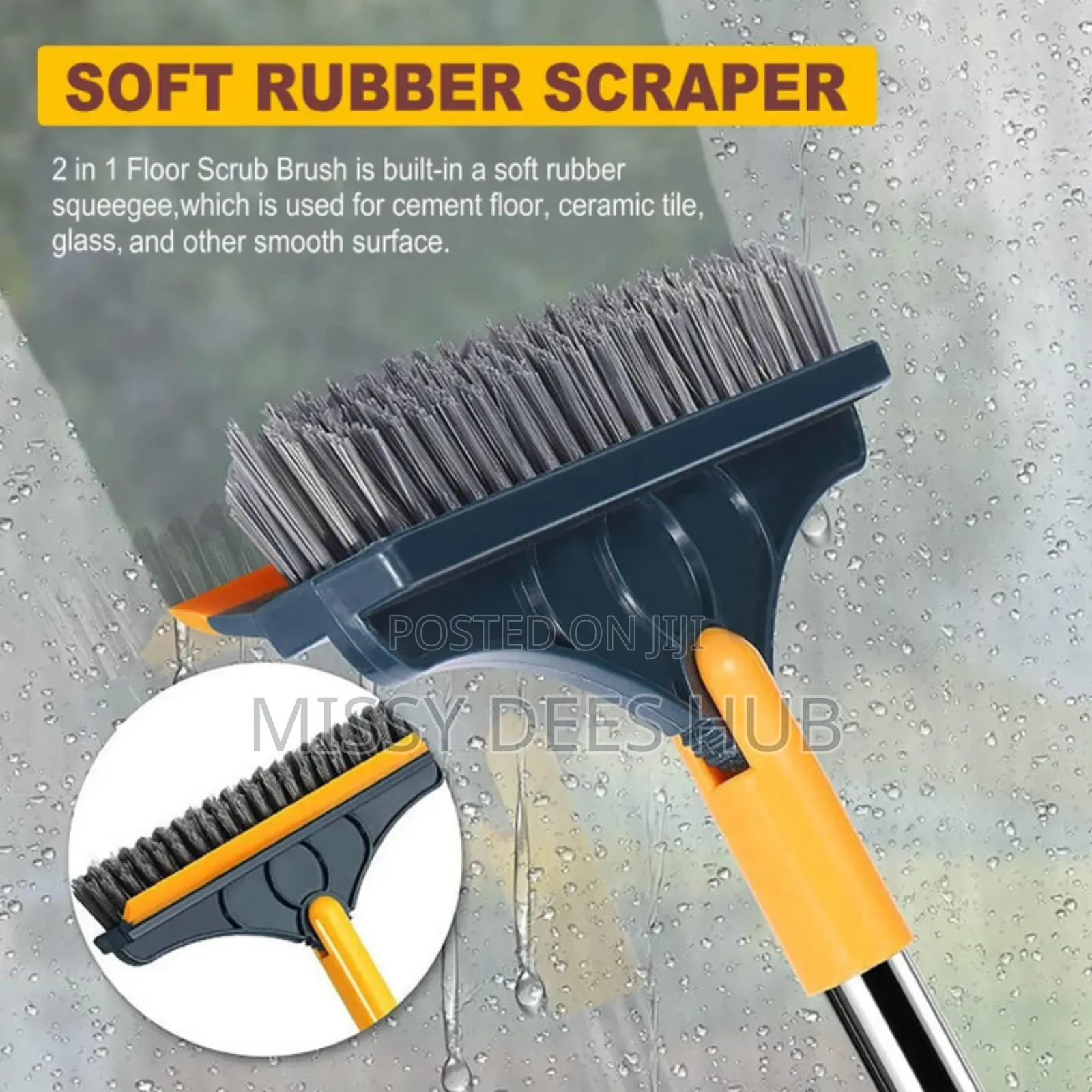 2in1 Hard Bristles Scrubbing Brush