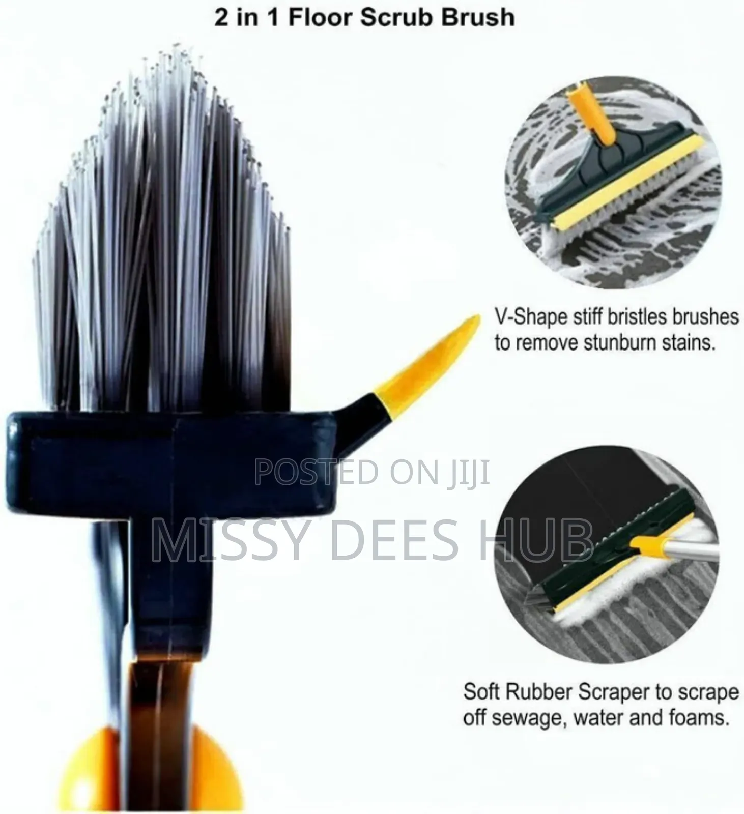 2in1 Hard Bristles Scrubbing Brush