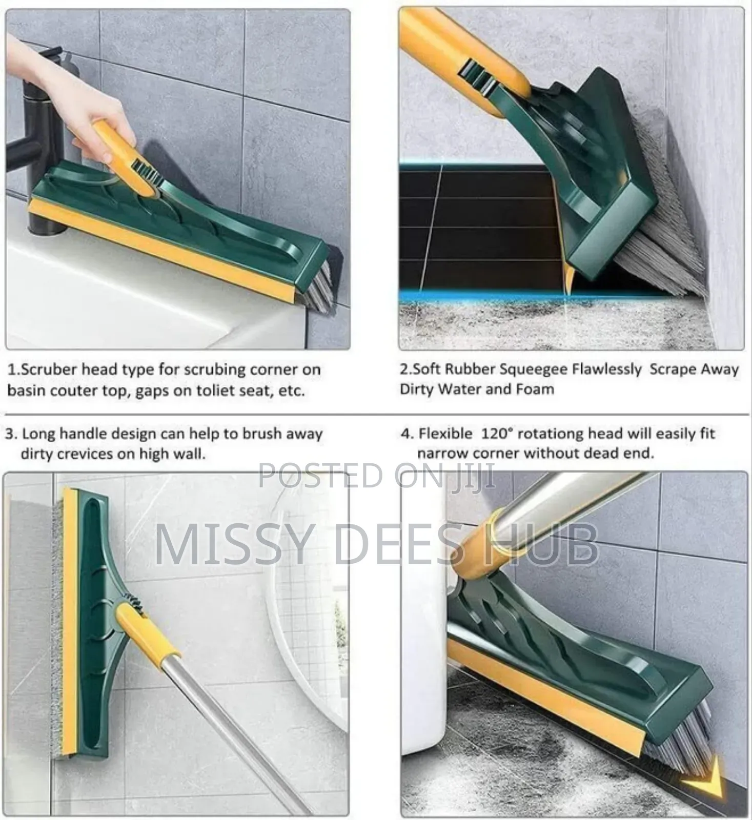 2in1 Hard Bristles Scrubbing Brush