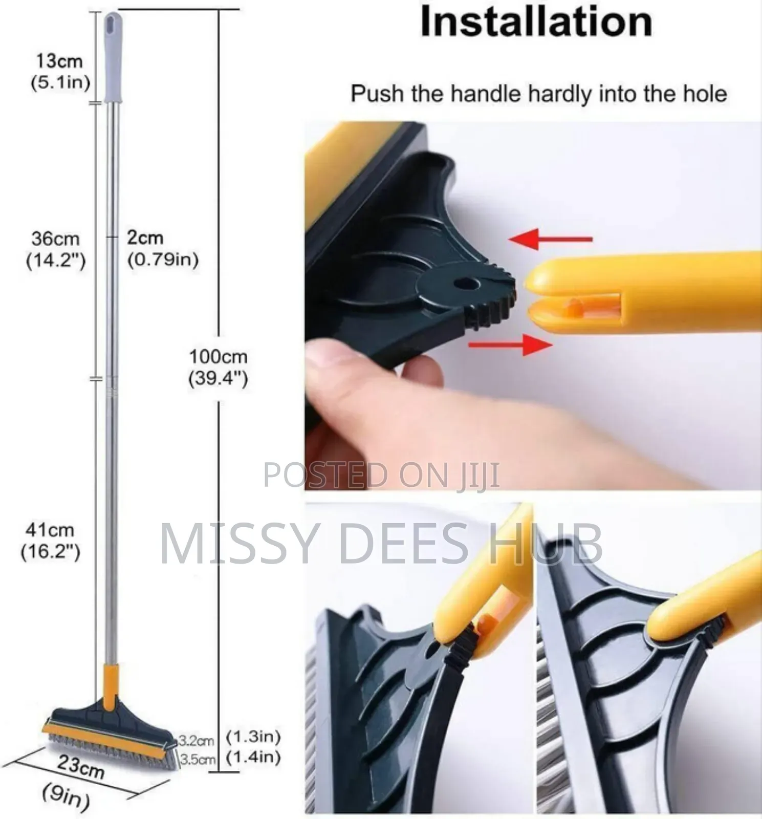 2in1 Hard Bristles Scrubbing Brush