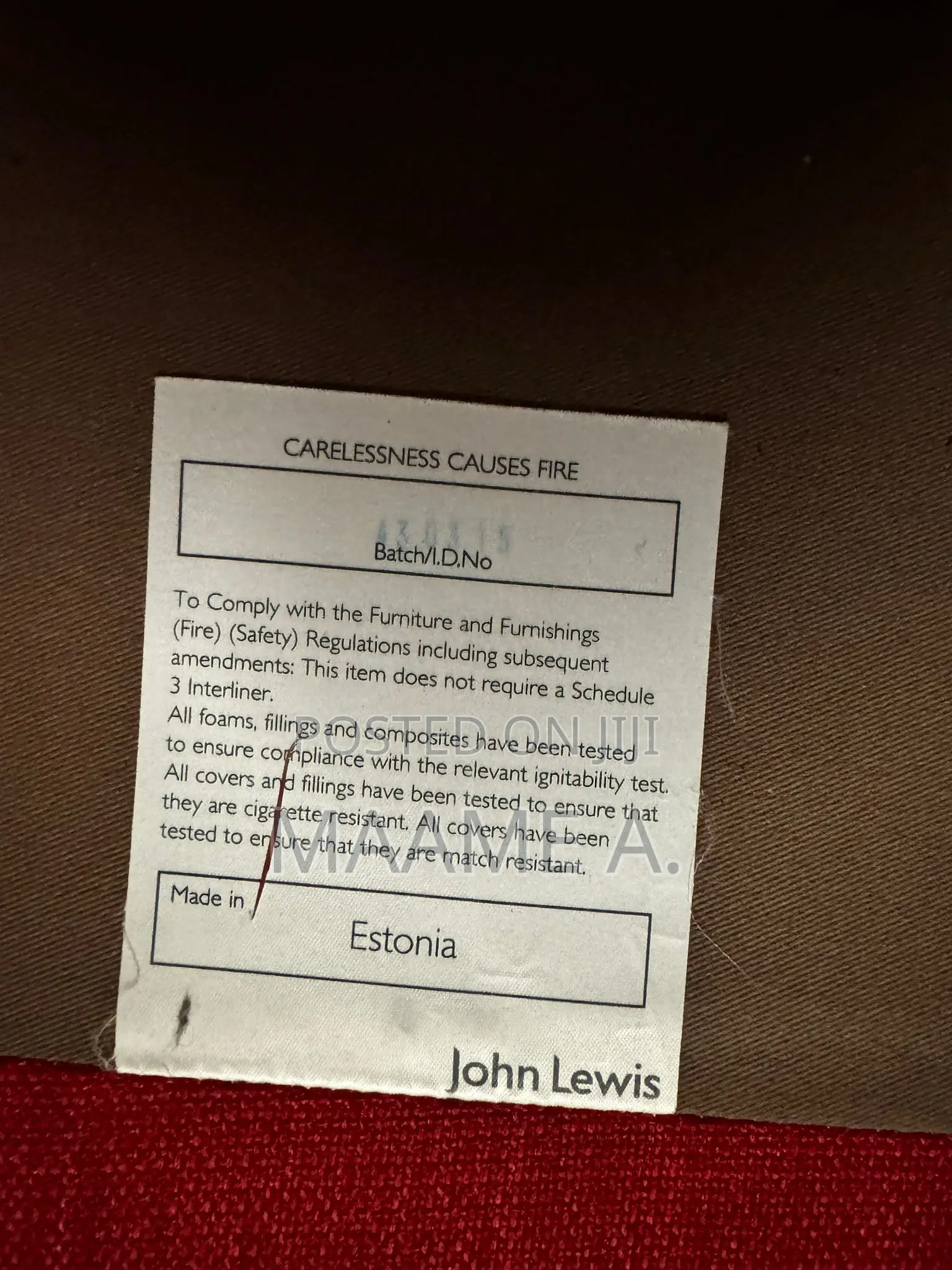 Original John Lewis Sofa