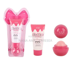 Sas Strawberry Hand Cream Lip Balm Skincare Set