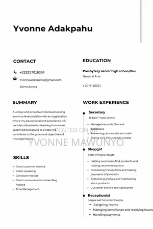 Customer Service CV