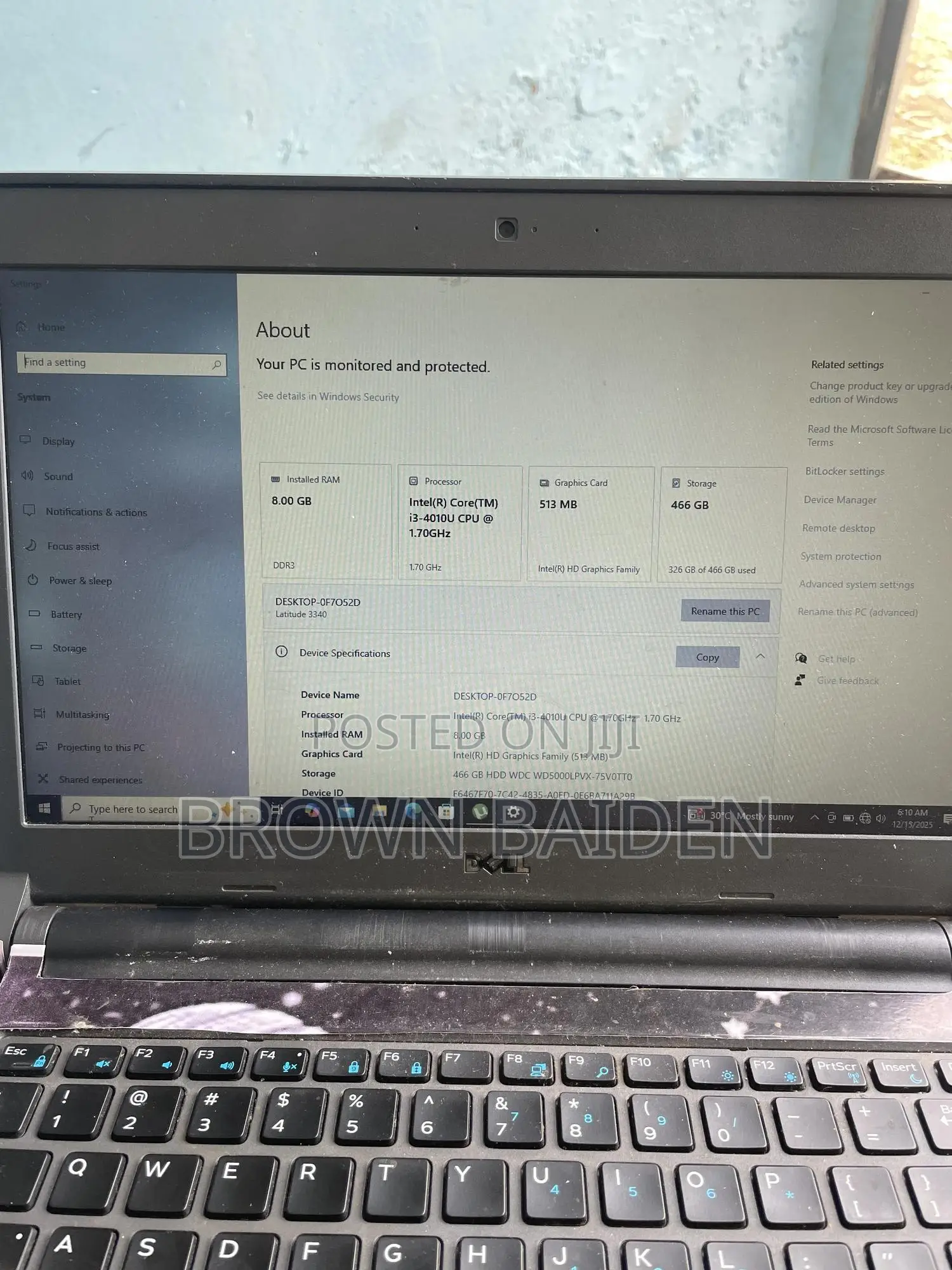 Laptop Dell Latitude 7480 8GB Intel Core i3 HDD 500GB