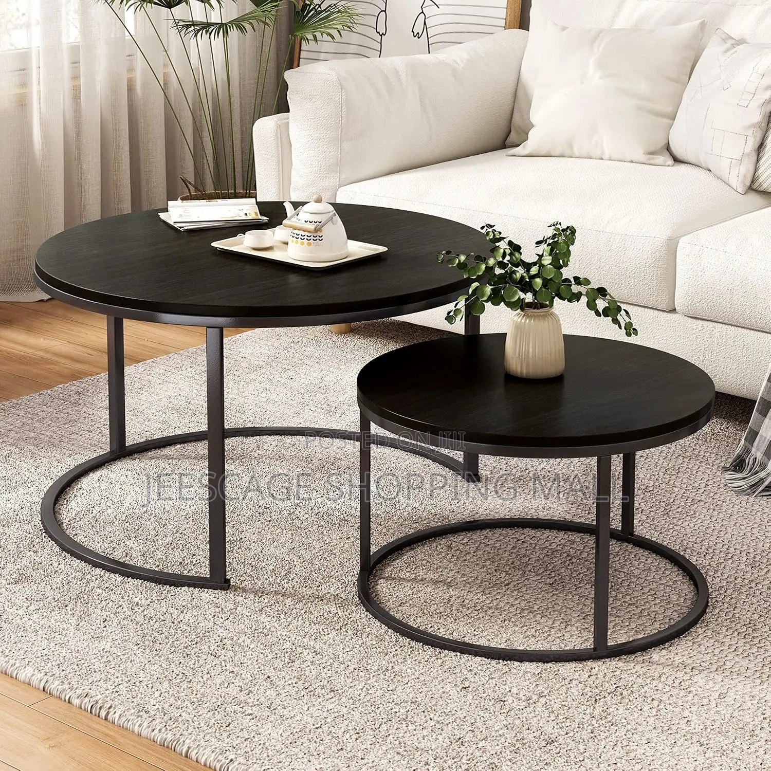 Real Stone Marbel Round Coffee Table for Living Room