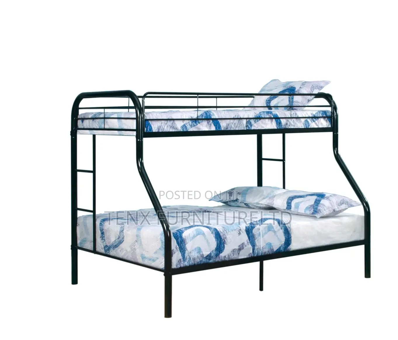 Twin Over Full Bunk Bed(Black Head)