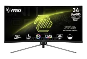 Msi Mag 345cqr 34" 1440p 180 Hz Ultrawide Curved Gaming Monitor