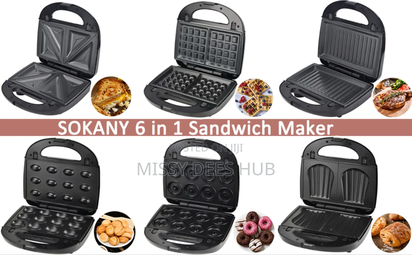 Sokany 6in1 Sandwich Maker
