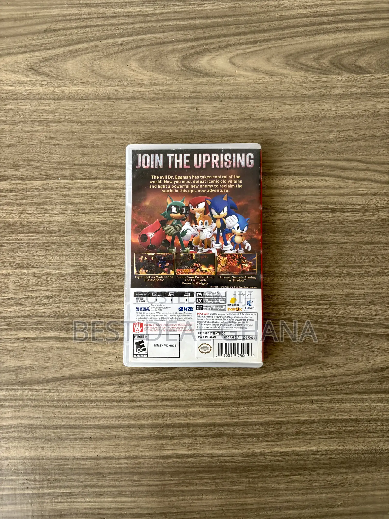 Sonic Forces Nintendo Switch Cartridge