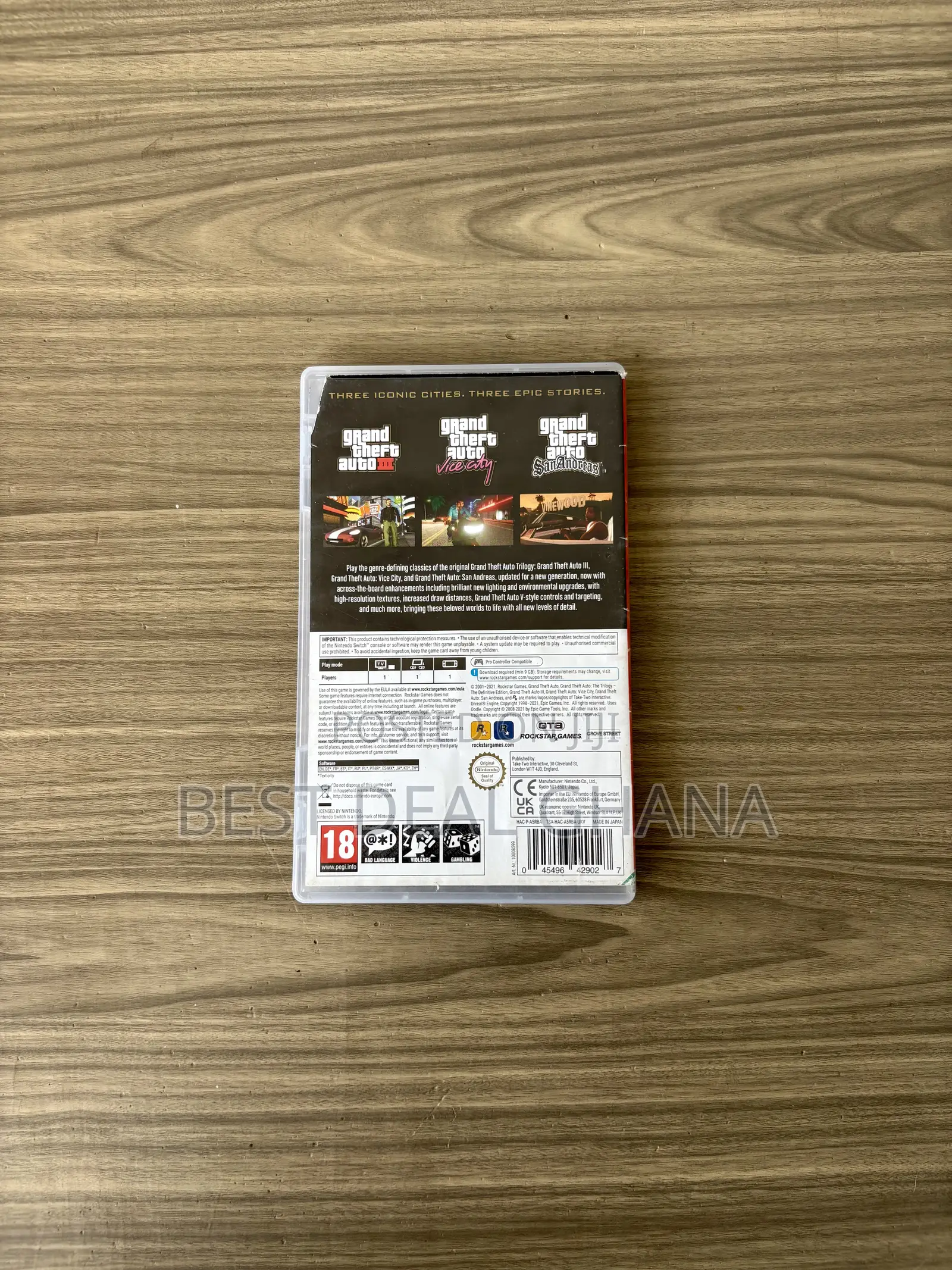 Grand Theft Auto Trilogy Nintendo Switch Cartridge