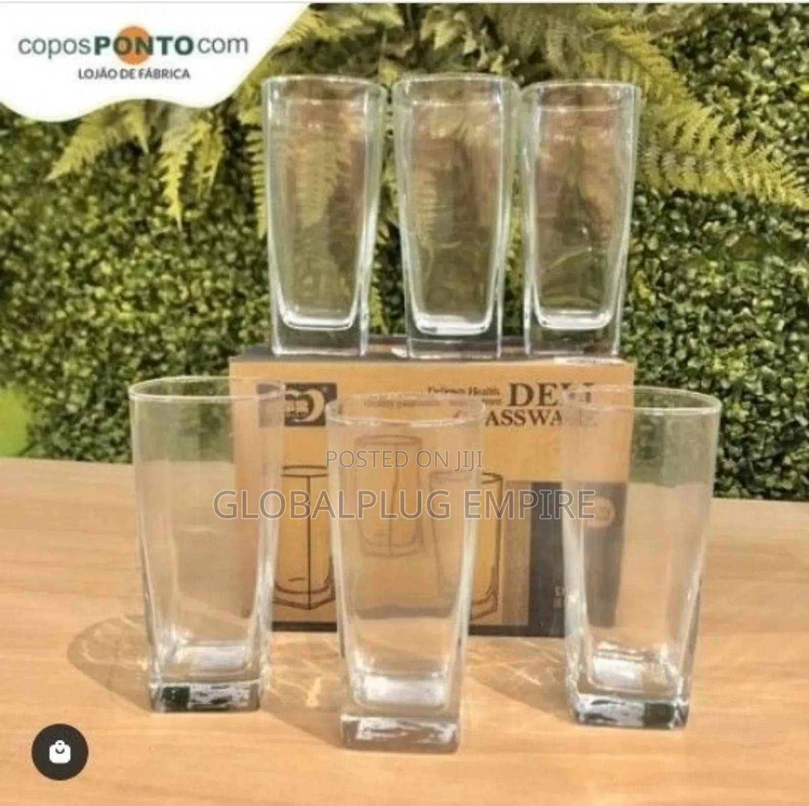 6 Pieces Water Glass Set Strong Elegant