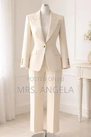 Elegant Beige Ladies Suit