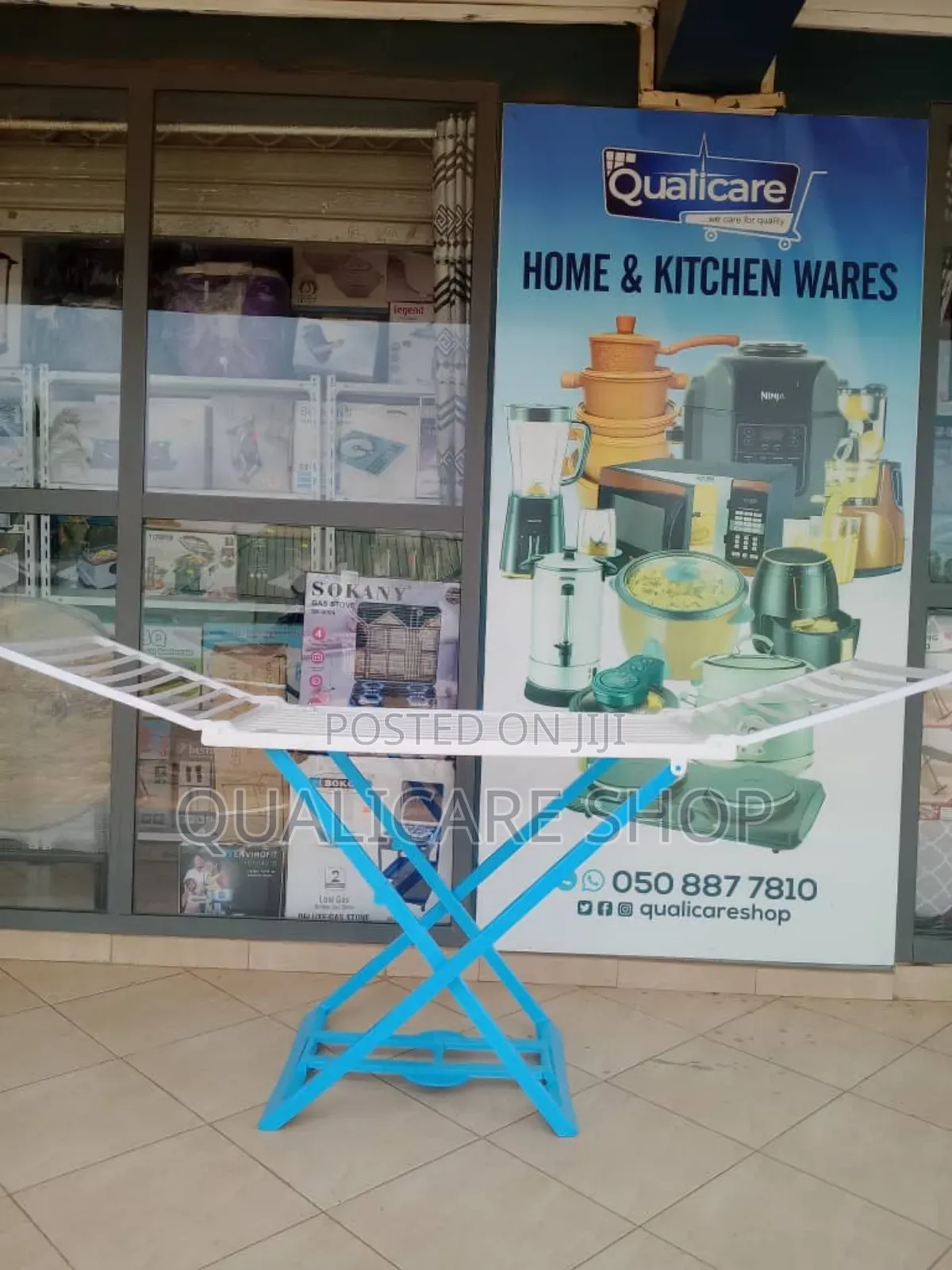 Cloth Dryer - Plastic (White Blue)