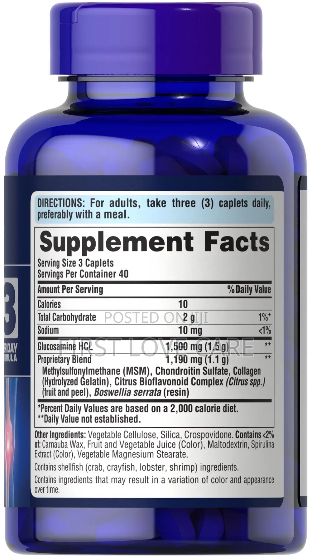 Puritan Pride Glucosamine and Chondroitin MSM 120 Pill