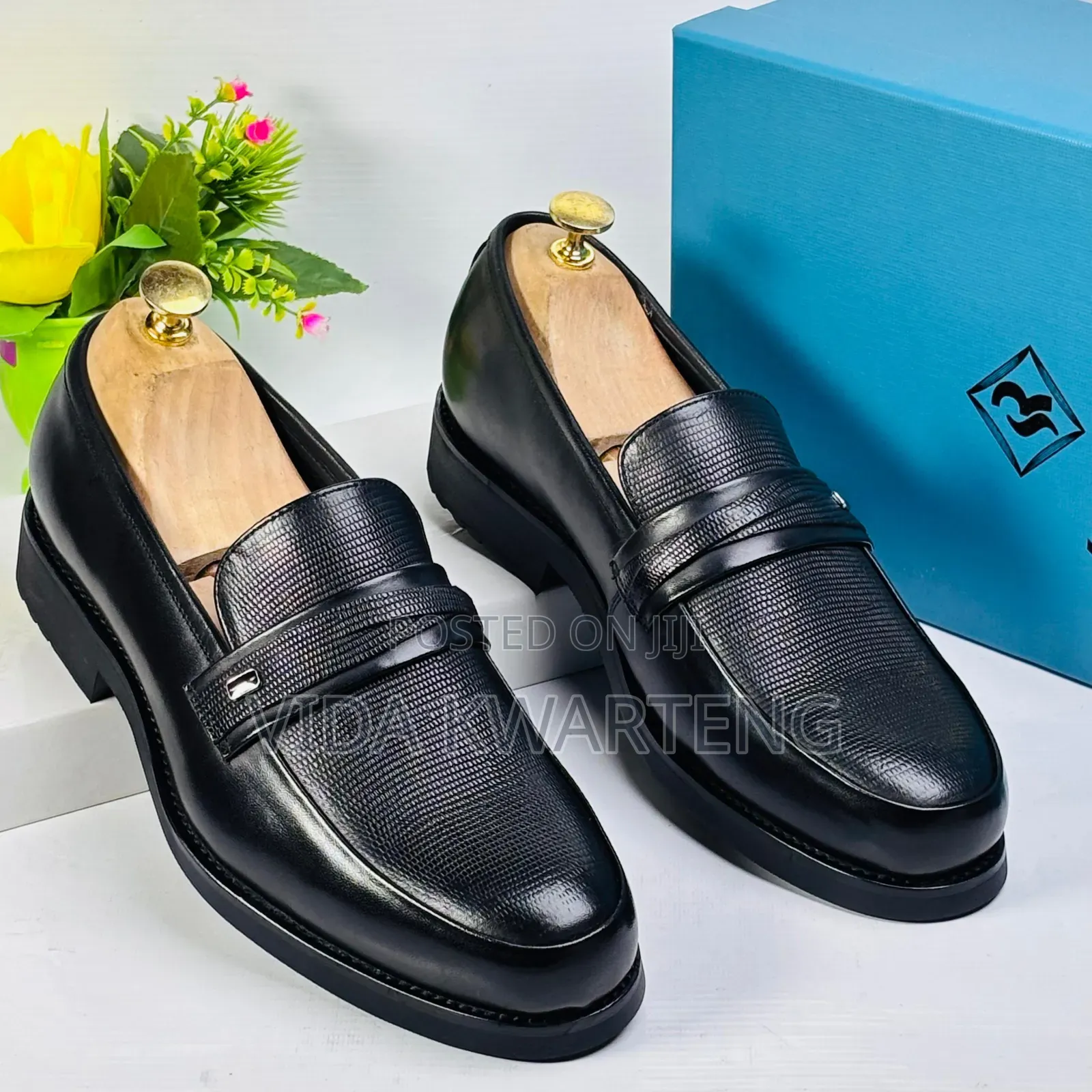 Executive Steve Riots Black Easy Wear Shoe