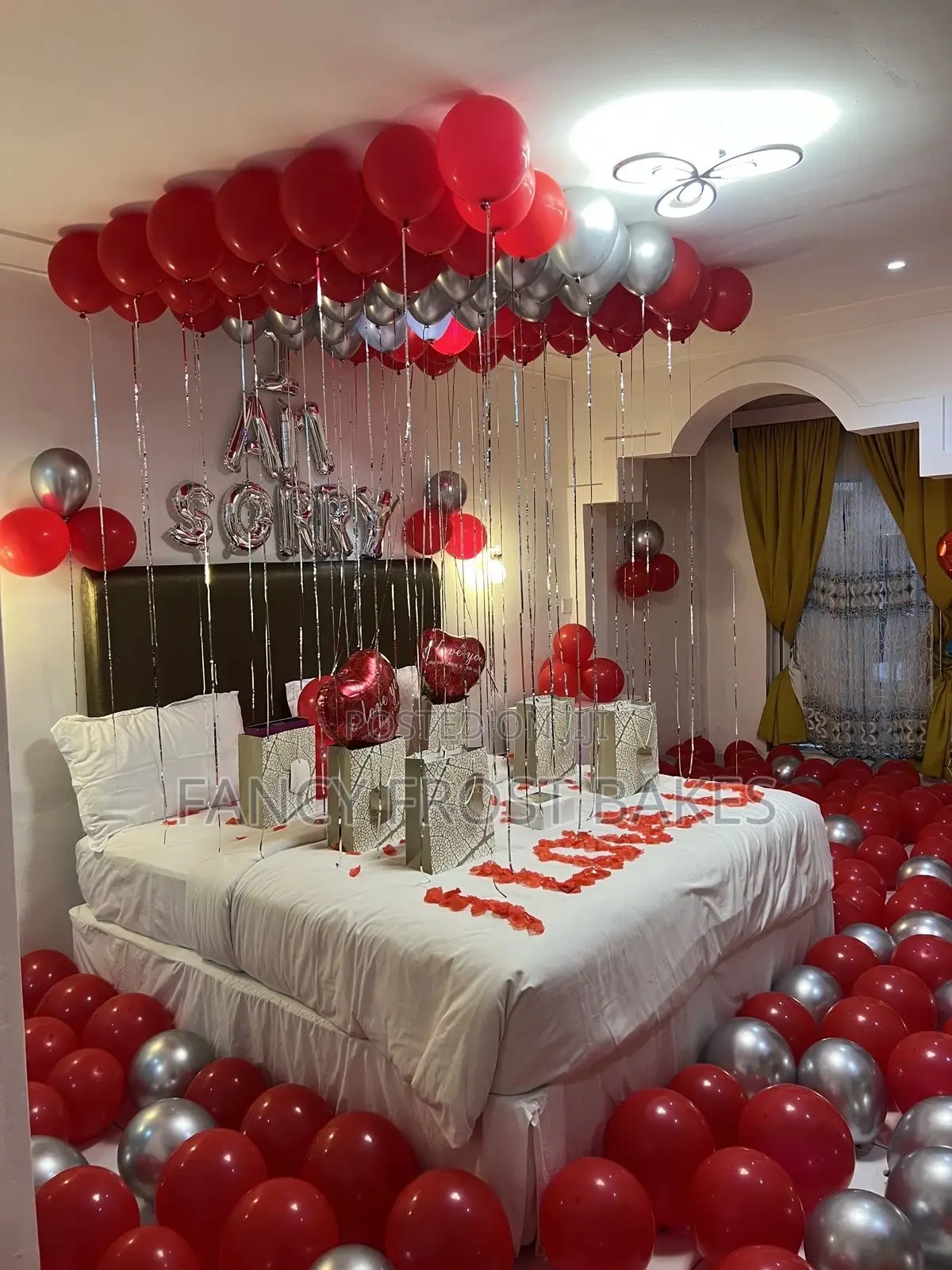 Valentine Bed Canopy Set Up