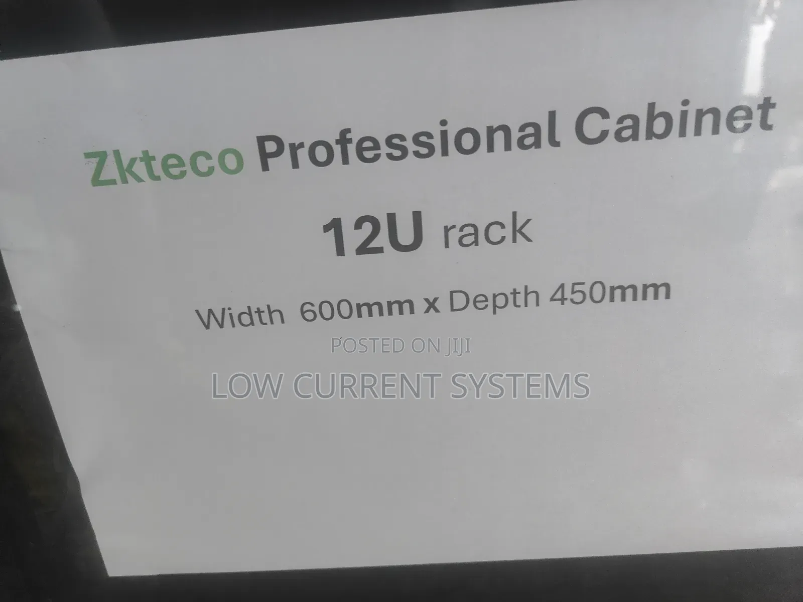 Zkteco Bulk Cabinet 12u Cabinet Rack Professional 12u 600mm X 450mm