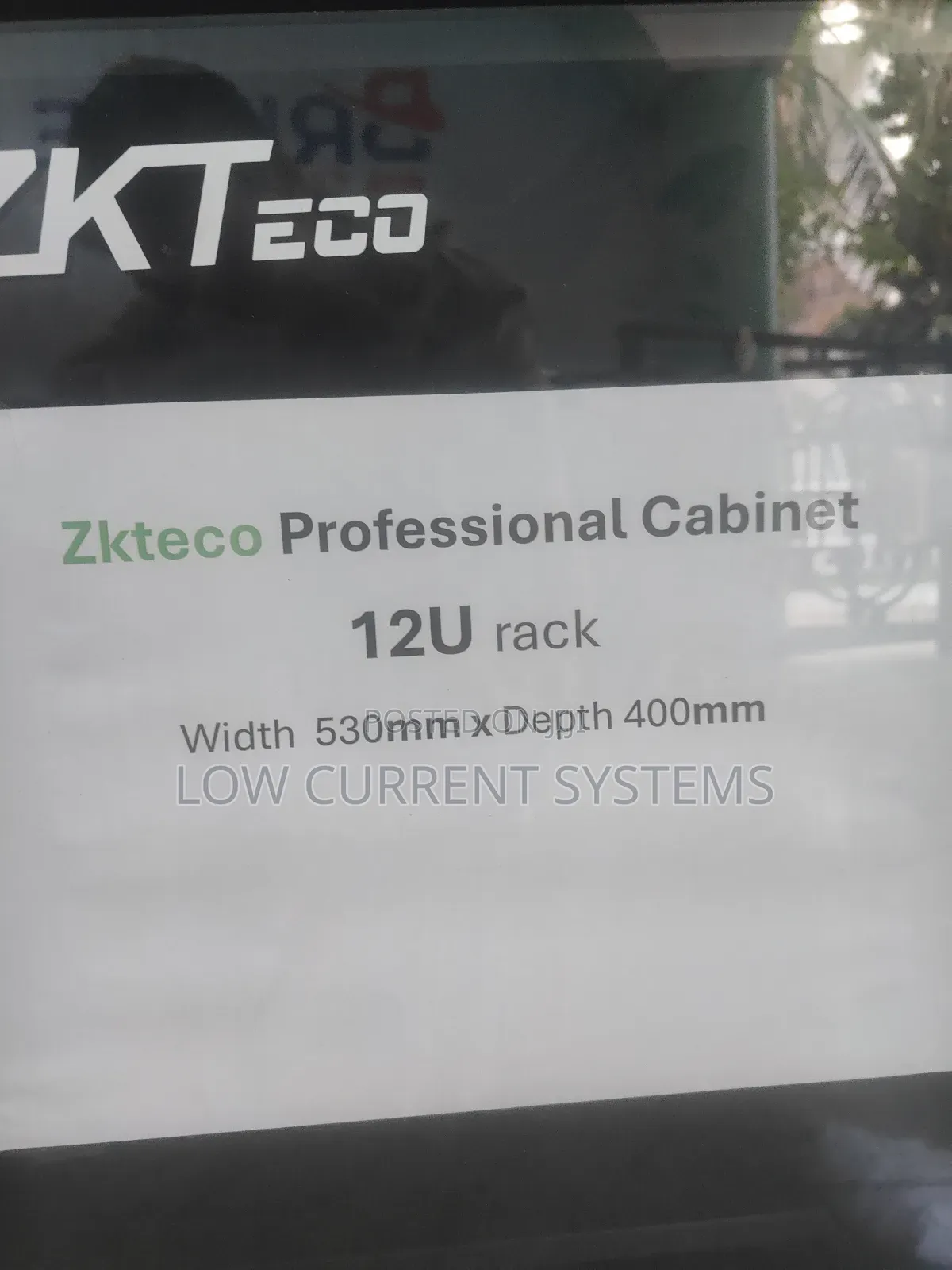 Zkteco Professional 12u Server Rack Cabinet 530mm X 400mm