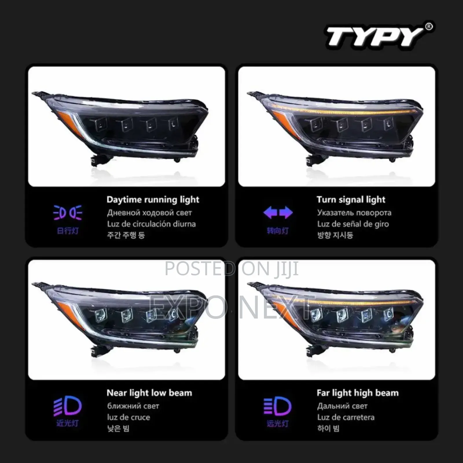 Headlight Assembly  For Honda Cr-v 2017-2020 Led