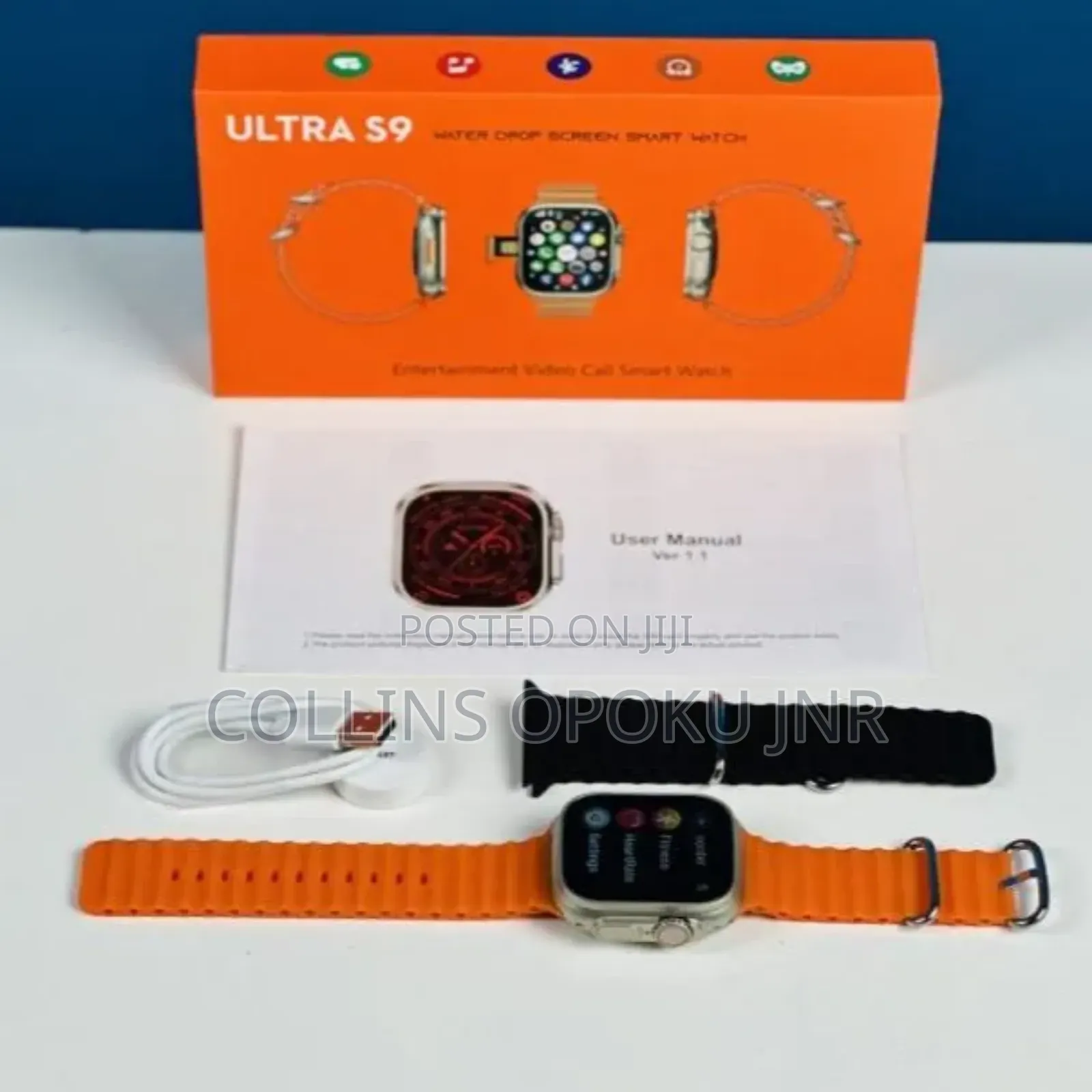 4g Ultra S9 Android Sim Smartwatch + Dual Camera For Video Call