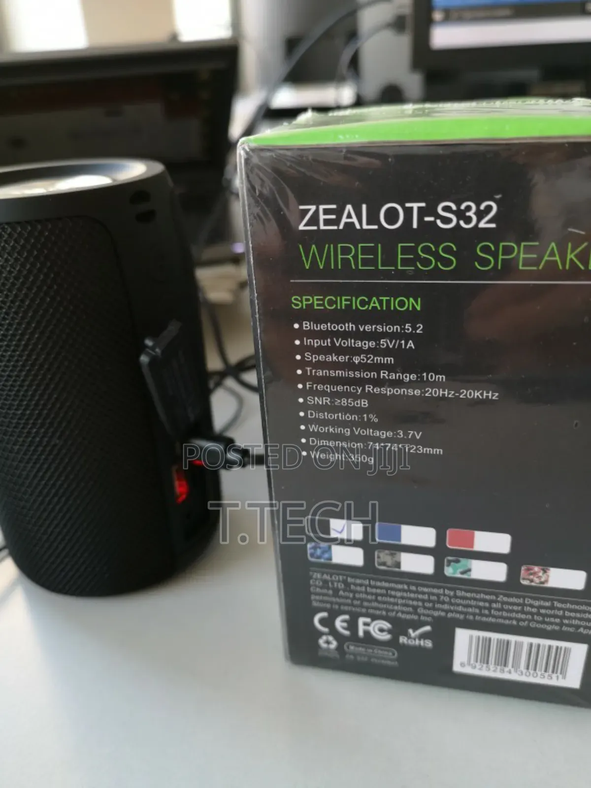 Zealot Mini Speaker 1800mah Battery