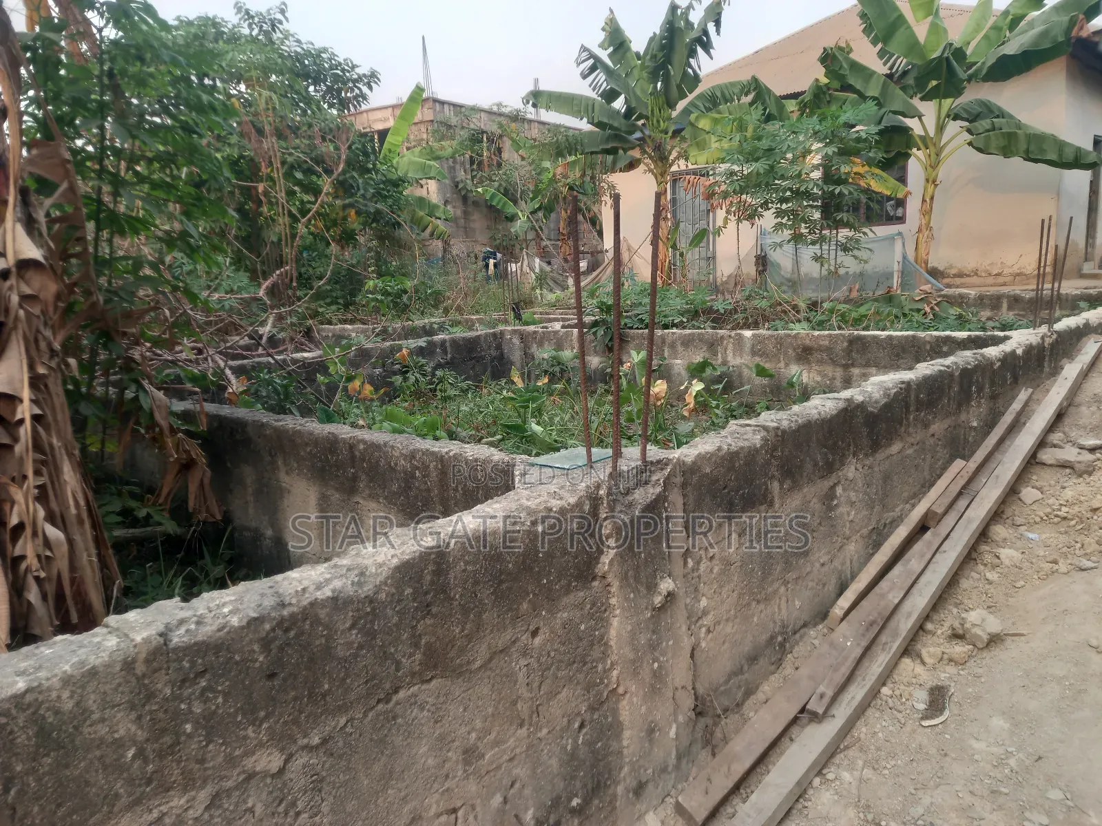 Half Plot for Sale at Mampongteng Korea. ( 4 Bedrooms Foundation (