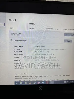 Laptop HP ProBook Pro 6470B 4GB Intel Core I3 HDD 256GB
