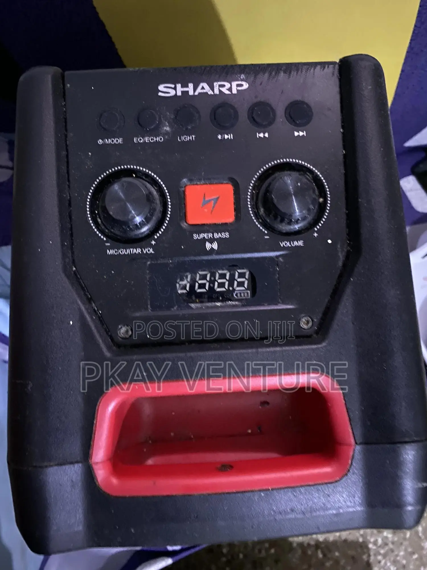Sharp Mic Sharp Bluetooth Party Speaker | Super Bass | Led Lights | Mic Usb | in ...