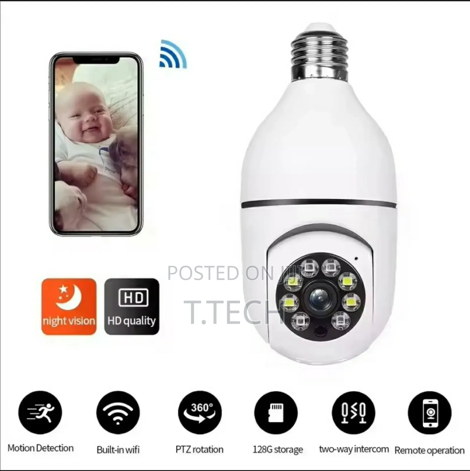 360° Ai Smart Bulb Camera