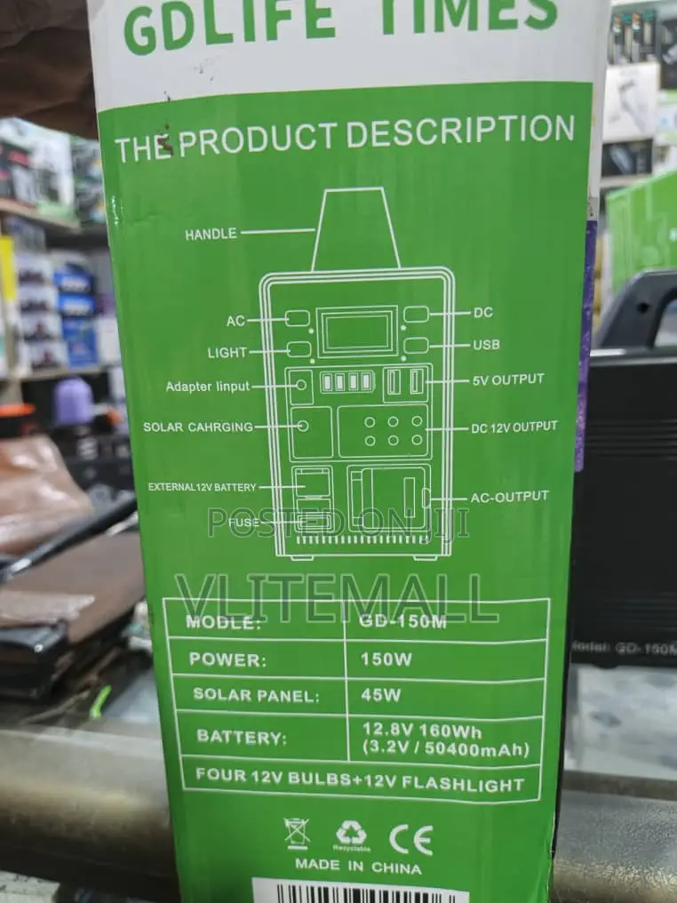 Portable Solar Power Generator 150w