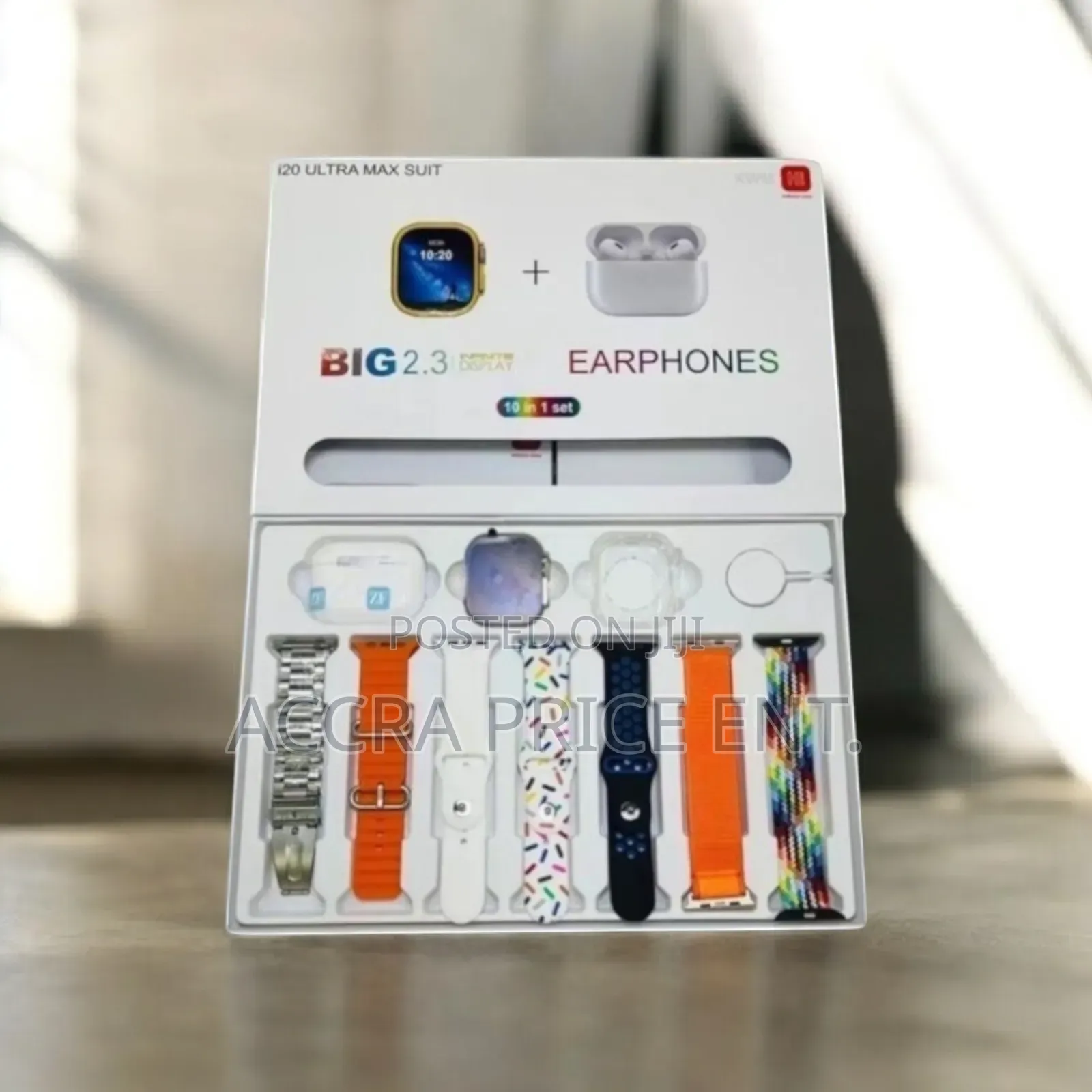 I20 Ultra Max Suit Combination Smartwatch 10 in 1 Straps (229287)