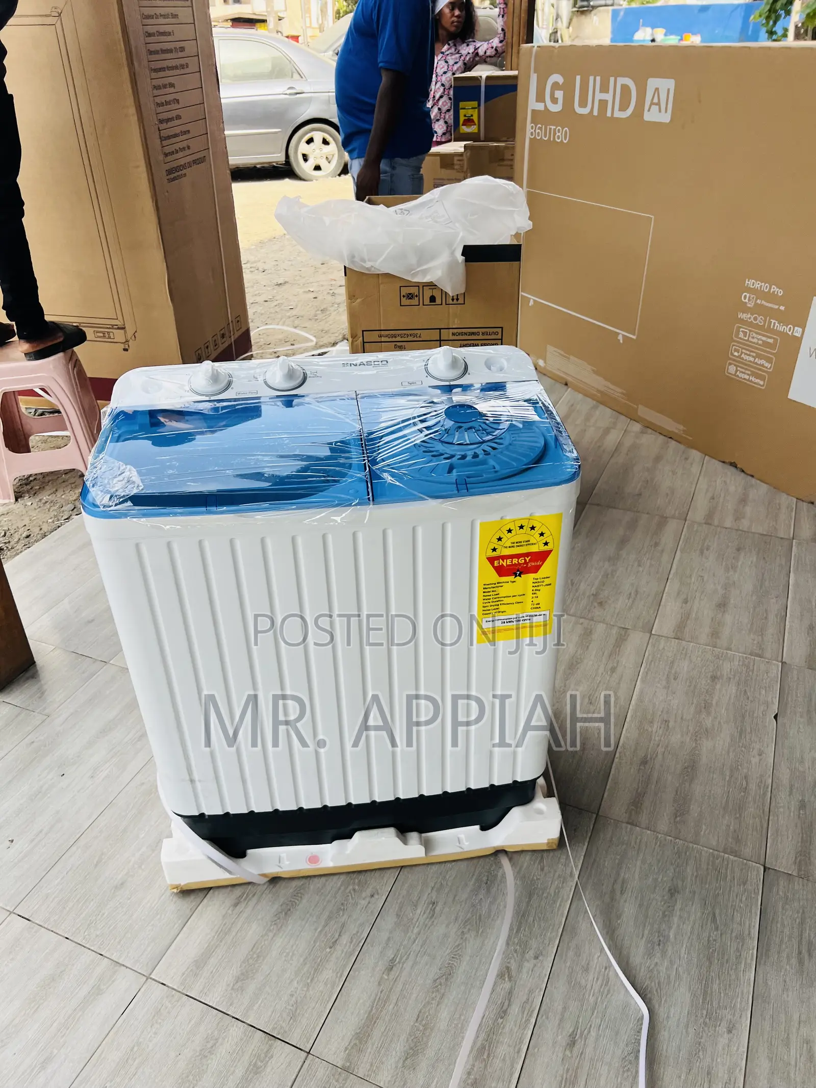 Sealed in Box Nasco Twin Tub Washing Machine(Nastt-Js80)8kg 