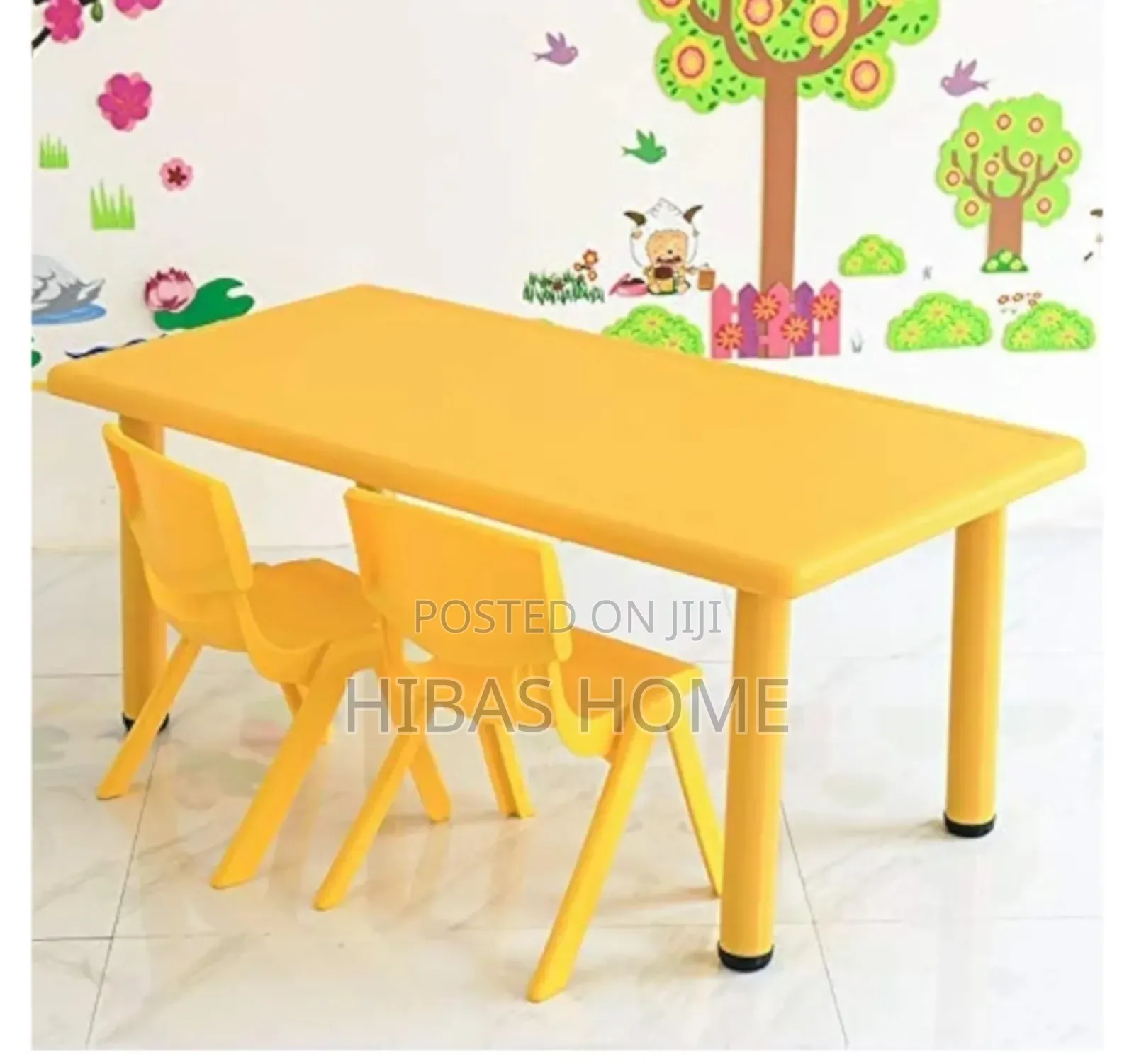 Kindergarten Classroom Table for Nursery With Metal Legs 120*60*50cm