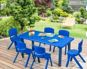 Kindergarten Classroom Table for Nursery With Metal Legs 120*60*50cm