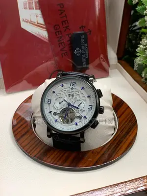 Black Patek Philippe Automatic With White Surface