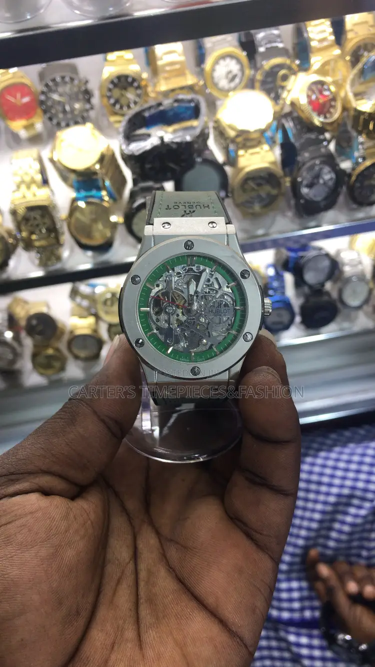 Hublot Geneve Leather Strap Engine Watches
