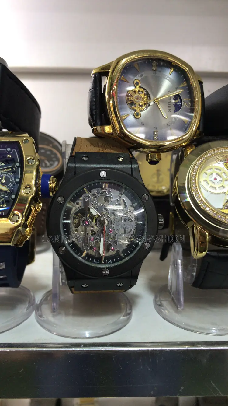 Hublot Geneve Leather Strap Engine Watches