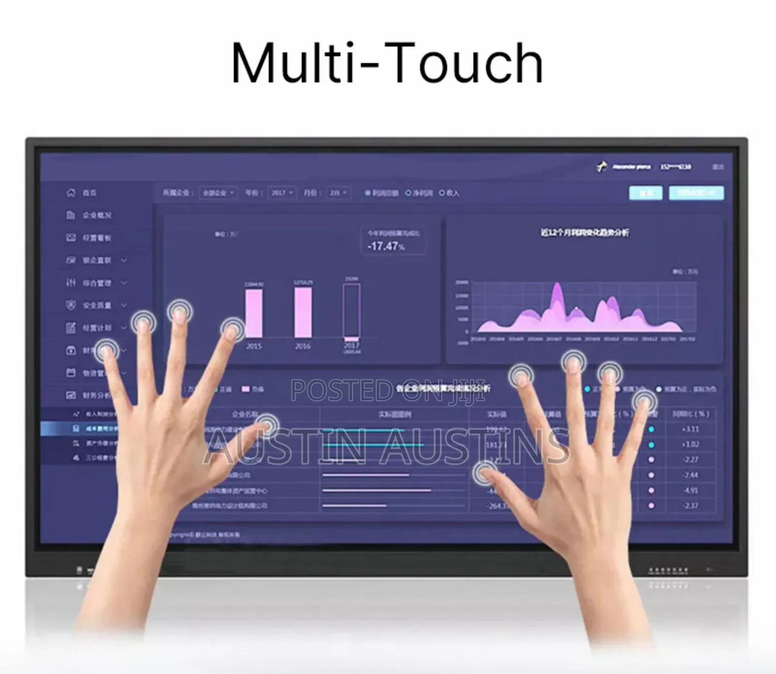 Touchscreen Interactive Display Smart Board Screen Panel