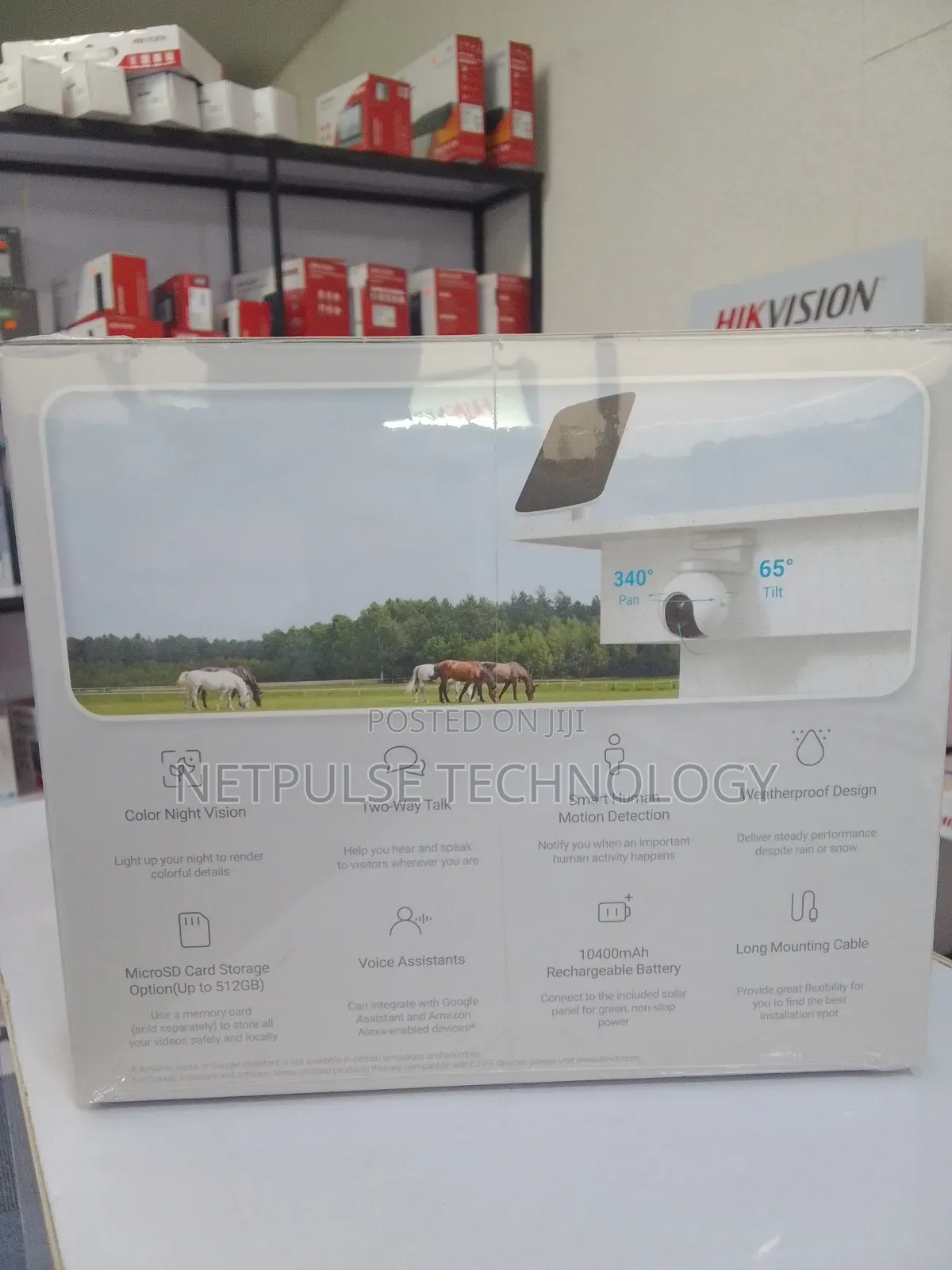 Ezviz Smart Home Battery Camera and Solar Panel Kit - Eb8 4g